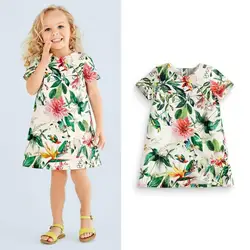 Платье для маленьких девочек 0-5лет нарядные летние платья-пачки принцессы с цветочным принтом для маленьких девочек