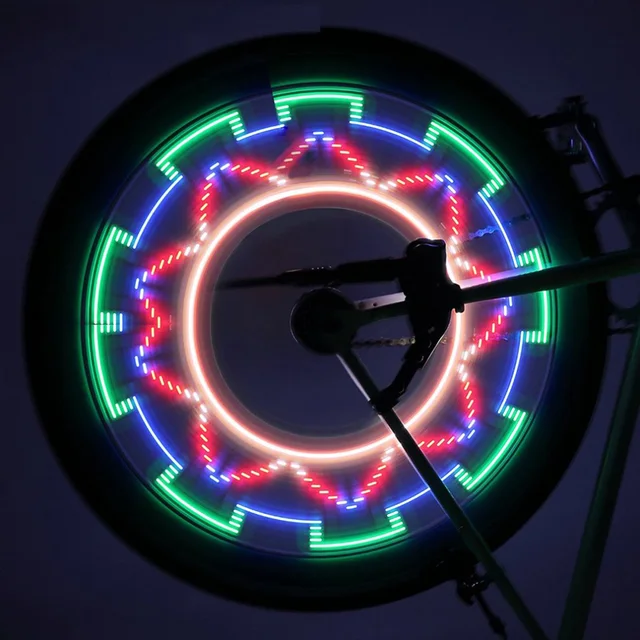 32 LED 32 Mode Night Wheel Signal Lamp Waterproof Reflective Rim