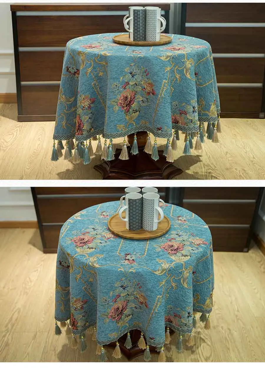 Meijuner прямоугольная скатерть с кисточками, скатерти для стола, круглая скатерть, скатерти для стола, домашние текстильные украшения, ткань MJ035