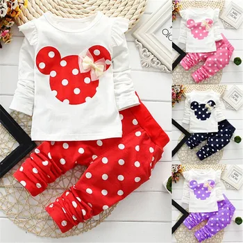 

Baby Sets Dot Cotton Baby Girl Clothes Kids Clothing Set Girl (Pants+T-shirt) Baby Suit baby pajamas set suits for girls