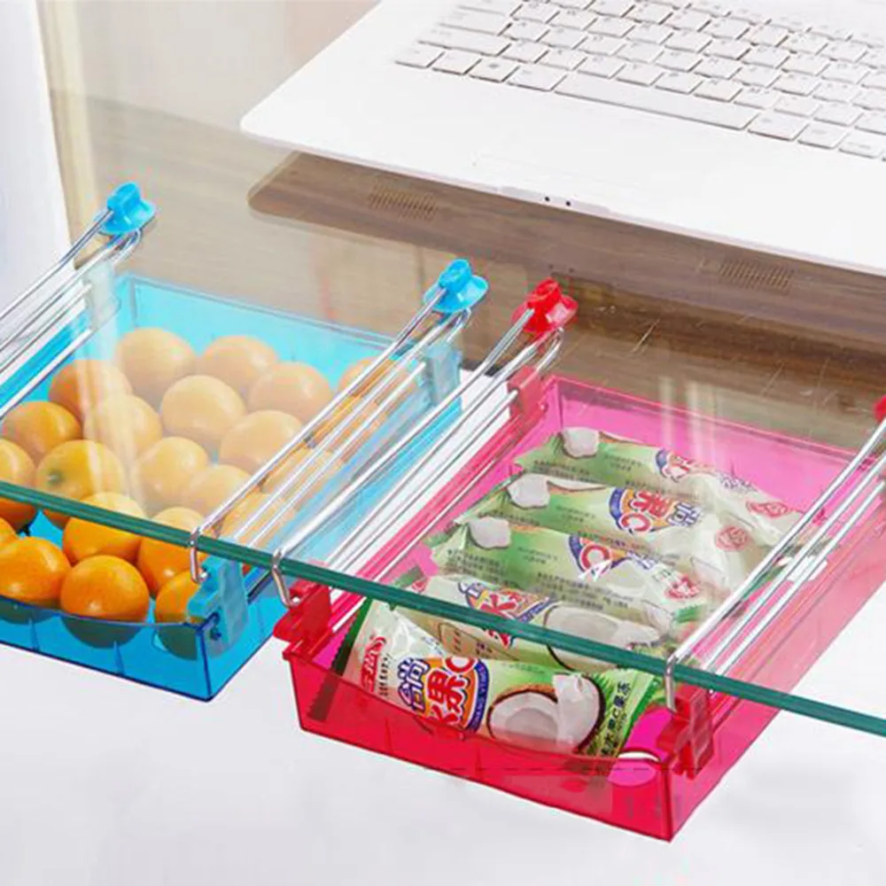 Fridge Storage Rack Layer Partition Refrigerator Storage Holder Pull