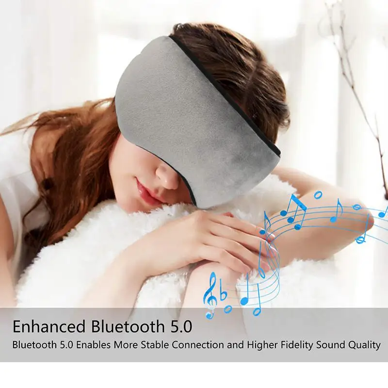 Bluetooth наушники для сна маска Беспроводная глаз путешествий тени со встроенными