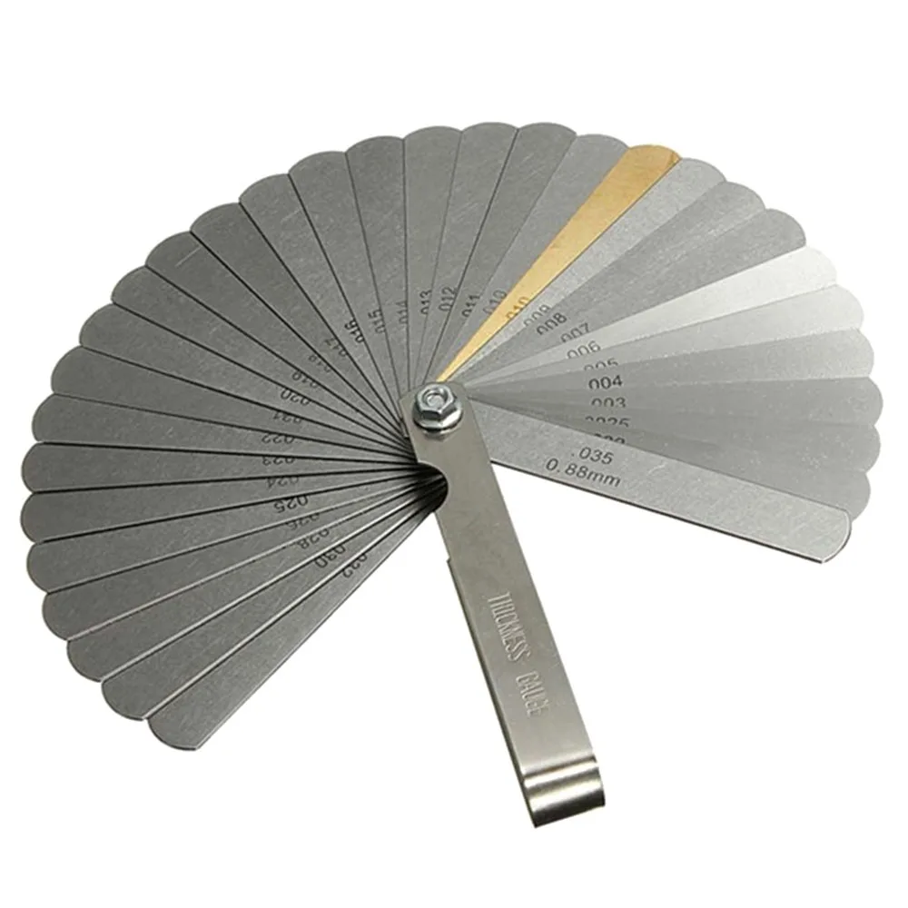 

0.04-0.88mm Thickness Gage 32 Blades Combination Measuring Tool Feeler Gauge Metric / Imperial Gapped Filler
