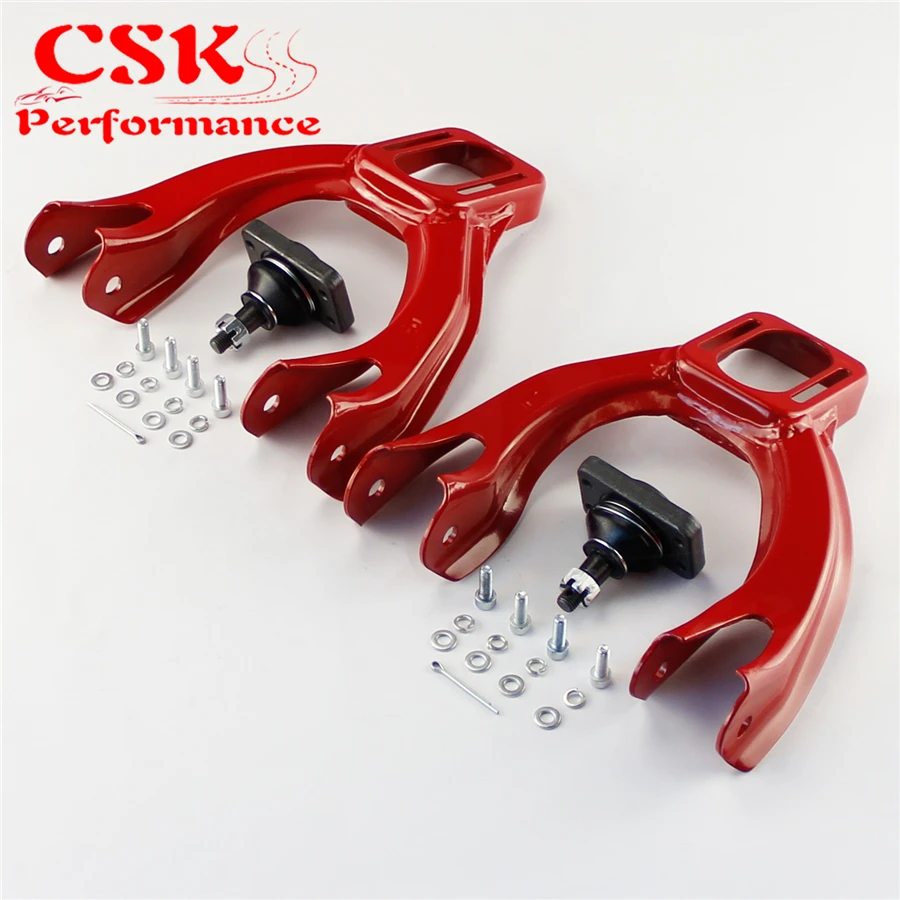 Black Front Upper Control Arm Camber Kit 92-95 Honda Civic//93 Del Sol Adjustable