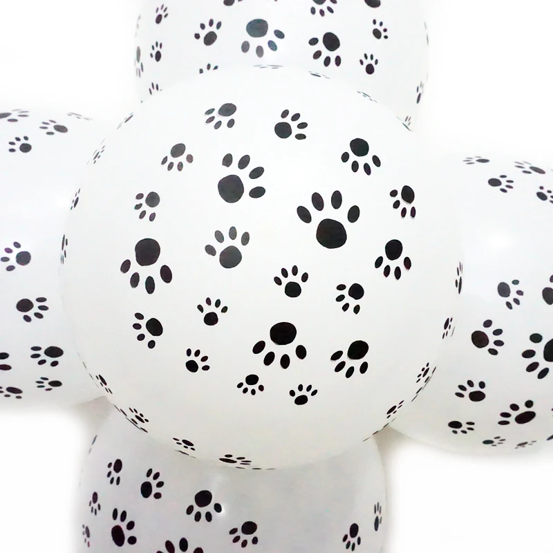 

5pcs/lot dog footprint printed balloons cute shap children balloons toy for birthday latex balloons event party balloons