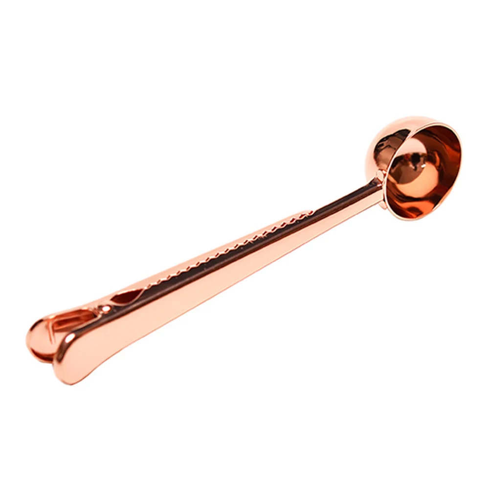 

2 in 1 Multifunction Stainless Steel Coffee Scoop With Clip Coffee Tea Measuring Scoop 1Cup Ground Coffee Measuring Scoop Spoon