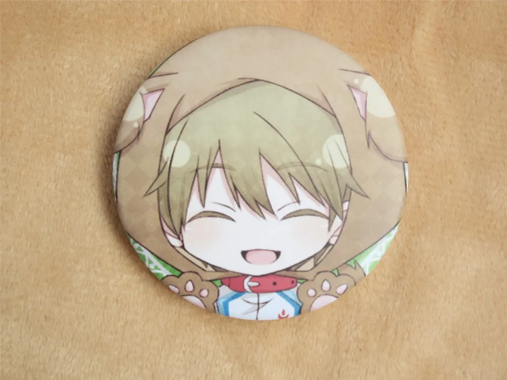Japan Anime FREE Iwatobi Swim Club Cute Haruka Rin 5PCS Pins Set Brooch Badge