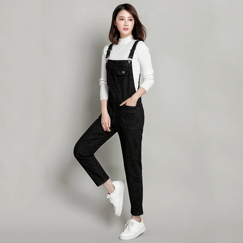 Cowboy Breastplate Women High Waist Jumpsuit Female Loose Jeans Woman Pants Plus Size Salopette Jean Boyfriend Denim Overalls