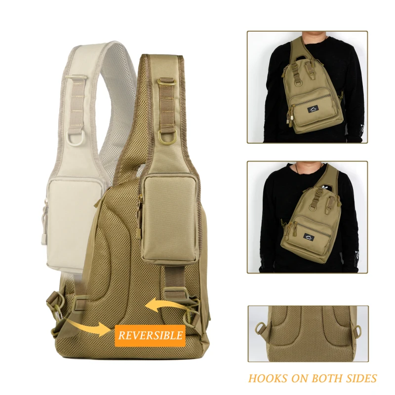 Hetto легкая нагрудная сумка через плечо, водонепроницаемая нейлоновая сумка для рыболовных снастей, сумка на плечо, сумка для рыбалки, дышащая сумка