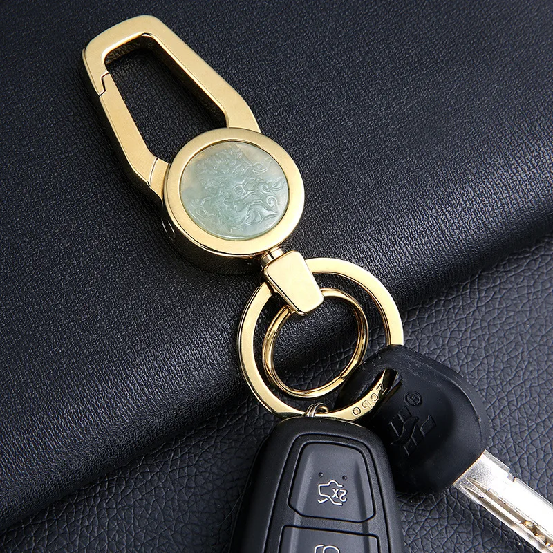 

Jade Metal Men's Waist Hanging Pendants Keychain Rings Creative Gift For Peugeot Renault Citroen Volvo Saab Seat Skoda Bentley