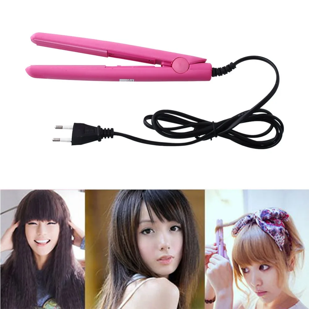 Fashion NEW Pink Ceramic Hair Crimper Mini Perm Splint Hairdressing