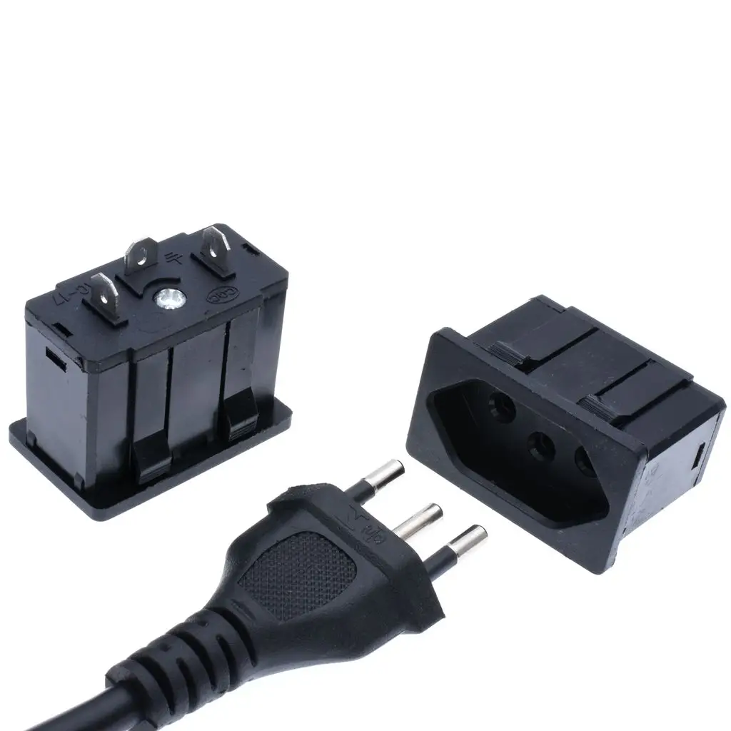 Розетка на входе IEC320 C14 промышленная розетка с 3Pin панелью входная 15A