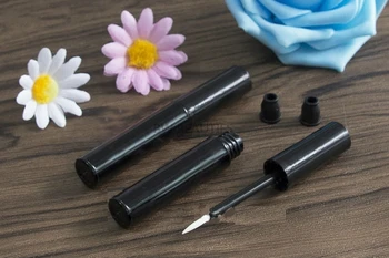 

1.3ml Black Empty Liquid Eyeliner Tube, Eyelash Growth Liquid Refillable Container, Plastic Small Sample Eyeliner Tube