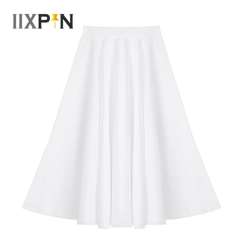 IIXPIN/Детская длинная юбка-макси для девочек-подростков; юбка-пачка для выступлений, праздников, праздников, танцев, школьниц