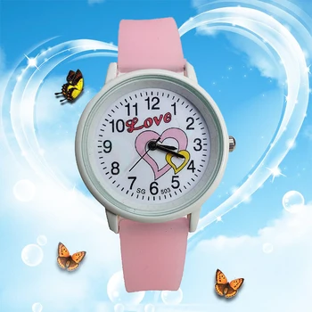 

Romantic love heart children's watches Student Boys Girls Clock women quartz watches kids waterproof sports child Quartz watch
