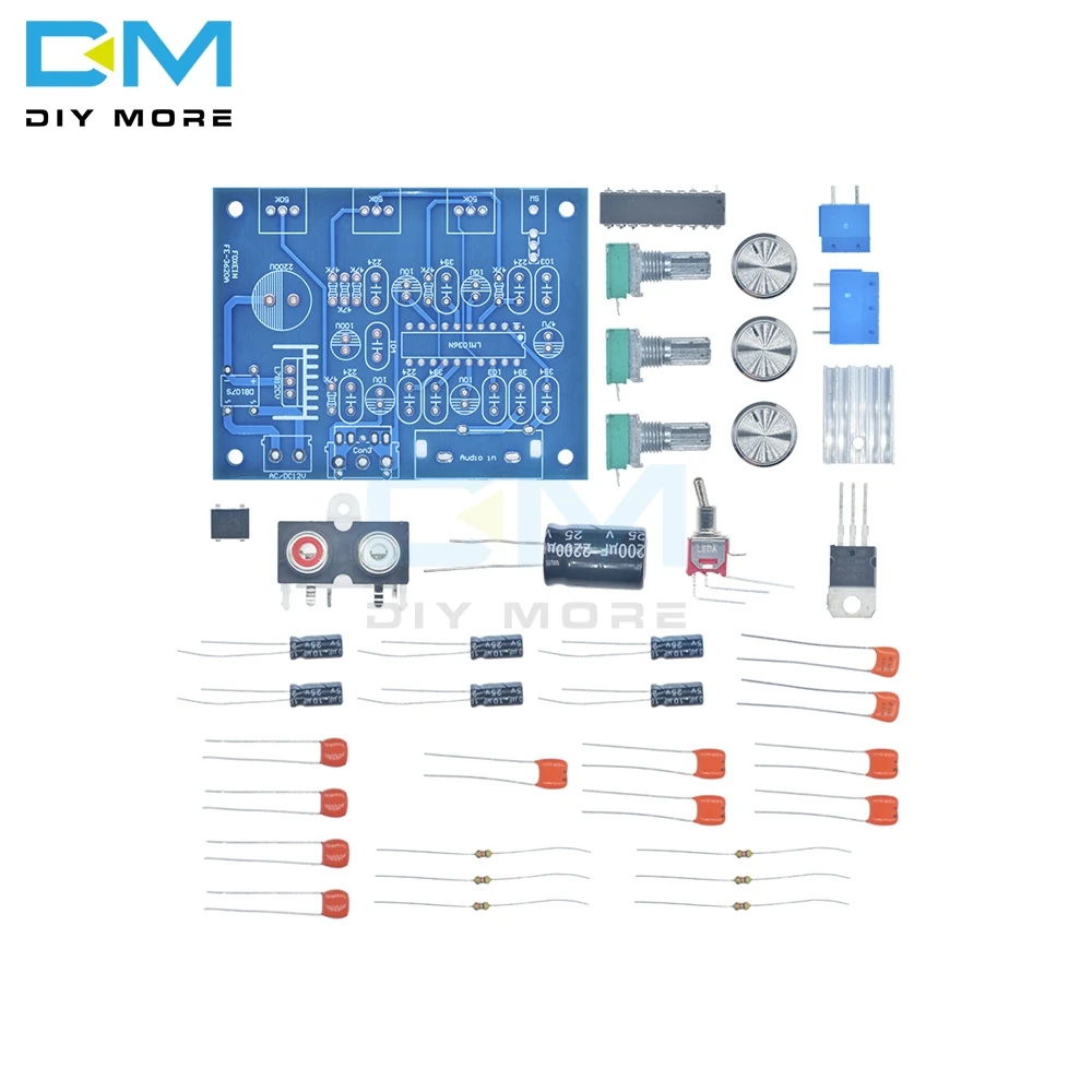 

Diy Electronic Diy Kit Pcb Board LM1036N Fever Volume Control Board Kit LM1036 DC Tonal Chip For 12V DC/AC Power Supply