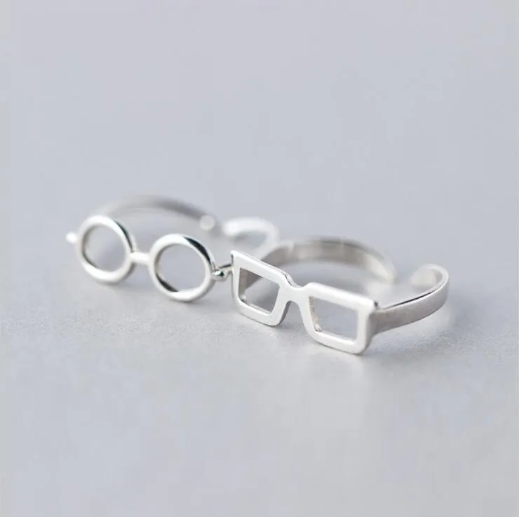 Shuangshuo, модные серебряные геометрические круглые летние солнцезащитные очки, кольца для женщин, регулируемые квадратные очки, кольца для женщин, подарки