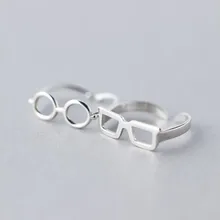 Shuangshuo, модные серебряные геометрические круглые летние солнцезащитные очки, кольца для женщин, регулируемые квадратные очки, кольца для женщин, подарки