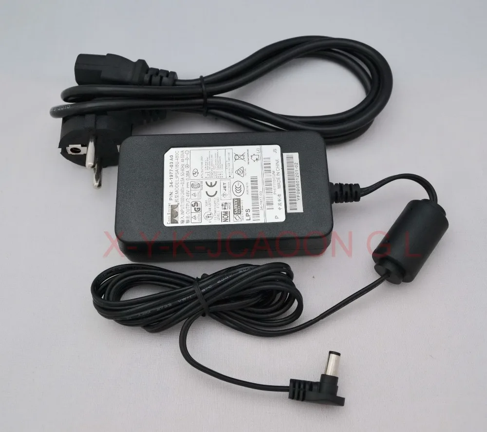 

1PCS Original 48V 0.38A Adapter AC Power Supply for cisco CP-PWR-CUBE-3 PSA18U-480 341-0081-02 +AC Cable Free Shopping