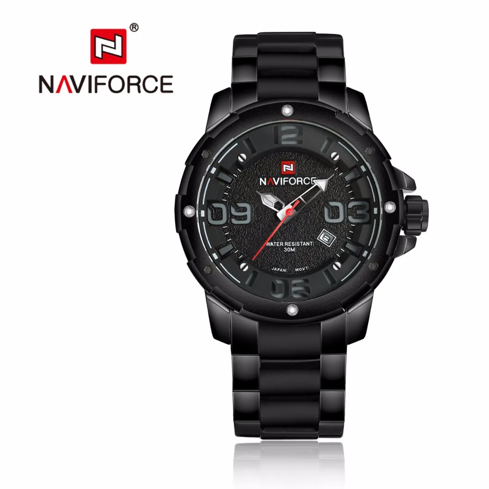 NAVIFORCE Модные кварцевые часы для мужчин спортивные часы кожа аналоговые часы Мужской армии Военная Униформа наручные часы Relogio Masculino