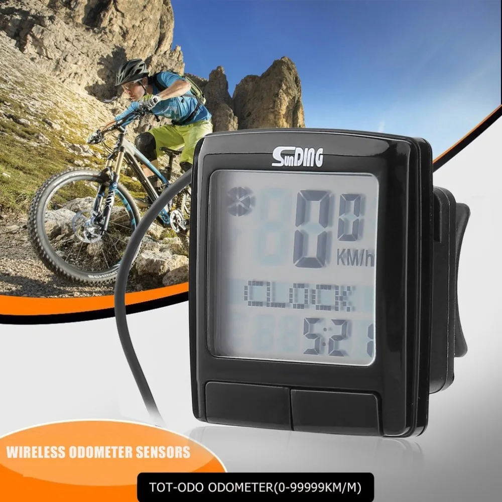 

SUNDING Multifunctional Bicycle Computer Wired Odometer Stopwatch Waterproof Mini Digital LCD Speedometer Tracker