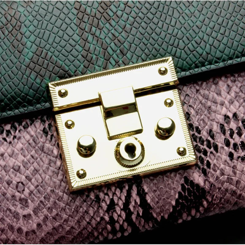 Женская сумка из спилковой кожи с цепочкой и змеиным принтом|bag high quality|serpentine