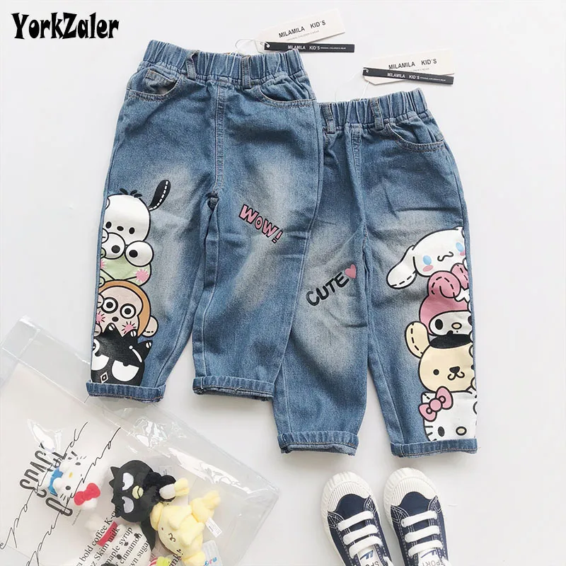 

Yorkzaler Kids Jeans For Girls Boys Cartoon Animals Children's Long Pants Spring Autumn Fashion Toddler Baby Denim Trousers
