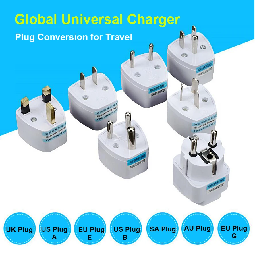 Universal global travel adapter Plug Outlet Worldwide 250V AC Adaptor Socket in US EU AU UK and