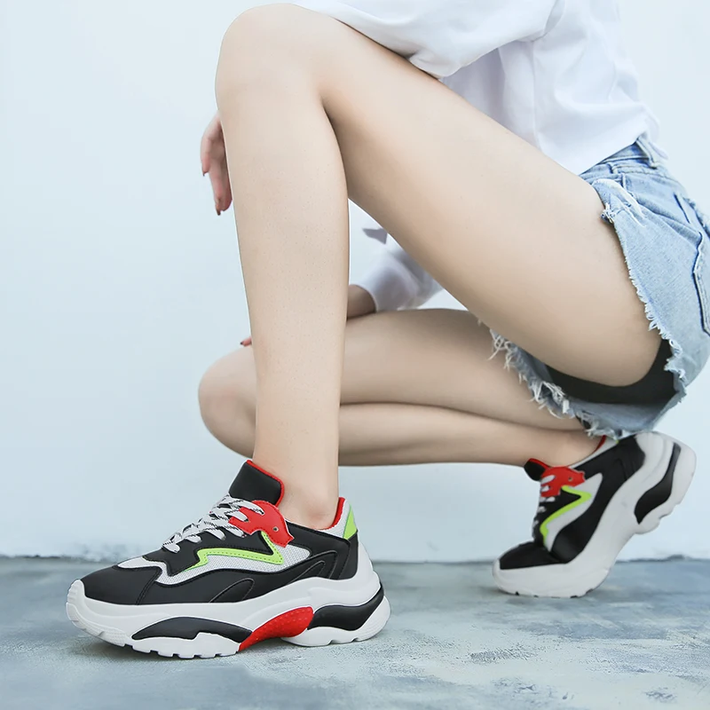 

Hemmyi Autumn New High Quality Increase 6cm Women's Shoes Platform Sneakers Basket Femme Fashion Design Casual Tenis Feminino