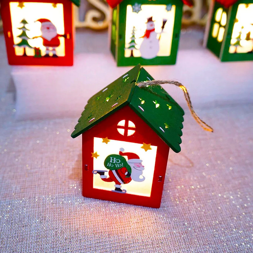 Рождественские украшения светодиодный светильник Chalet отель Бар украшения Рождественский Декор из дерева светодиодный дом рождественские аксессуары navidad