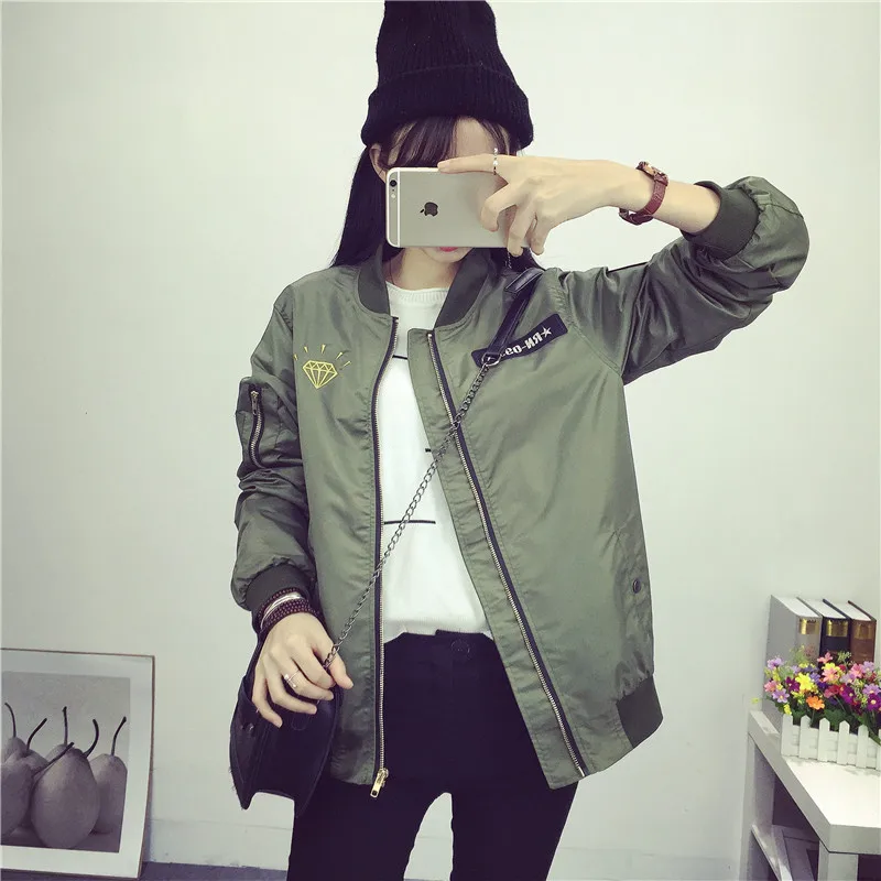

Brand Womens/mens Embroid Ma1 Flight Bomber Jacket Pilot Army Green Baseball Overcoat Jacket Hip Hop Men Waterproof Jacket T260