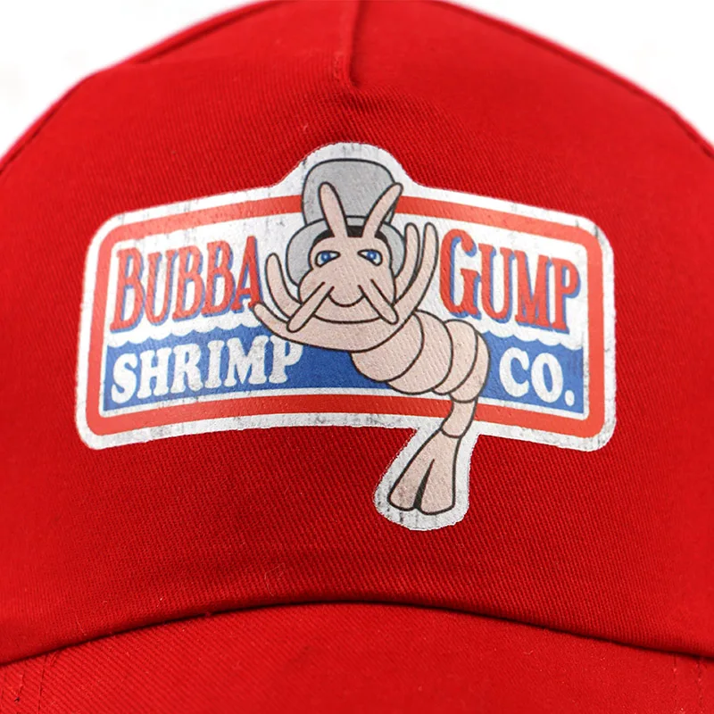 1994 BUBBA GUMP, бейсбольная кепка с принтом креветки, унисекс, спортивная летняя кепка, красная летняя кепка, костюм Форреста Gump, модные шапки