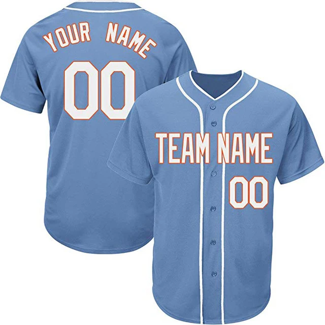 Light Blue Custom Baseball Jersey for Men Women Youth Practice