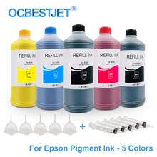 5x500 мл пигментные чернила для заправки бутылка для Epson XP-33 XP-207 XP-406 XP-530 XP-600 XP-605 XP-630 XP-640 XP-700 XP-830 чернила для принтера