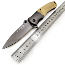 Складной охотничий нож WTT 328, походные тактические карманные ножи для выживания, для повседневного использования, многофункциональные инструменты, титановые Лезвия 7cr17, деревянная ручка