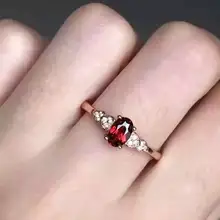 Кольцо с натуральным красным гранатом, кольцо с натуральным драгоценным камнем из серебра S925 пробы, Трендовое Элегантное сердце для женщин и девушек, свадебные украшения