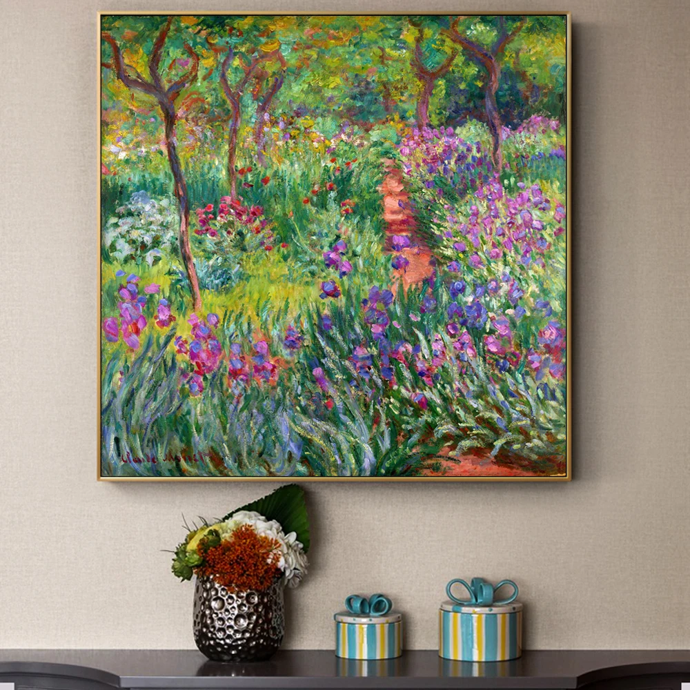 Monet Garden холст картины цветы принты и Плакаты для гостиной стены без рамы декоративные картины для дома для домашнего декора