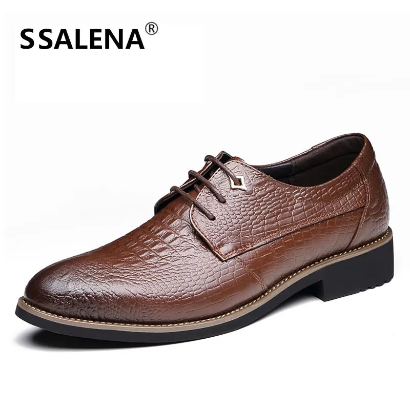 

Men Imitate Crocodile Leather Dress Shoes Male Pointed Toe Wedding Office Formal Shoes Business Shoes For Men AA50142