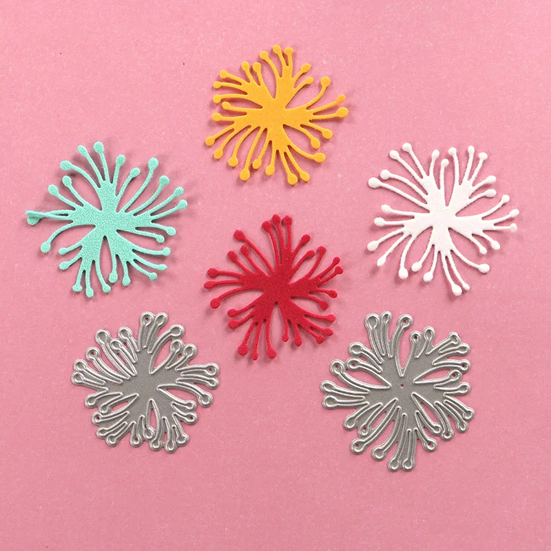 

DUOFEN METAL CUTTING DIES 020291 2pcs dandelion flower center stamens embossing stencil DIY Scrapbook Paper Album 2018 new