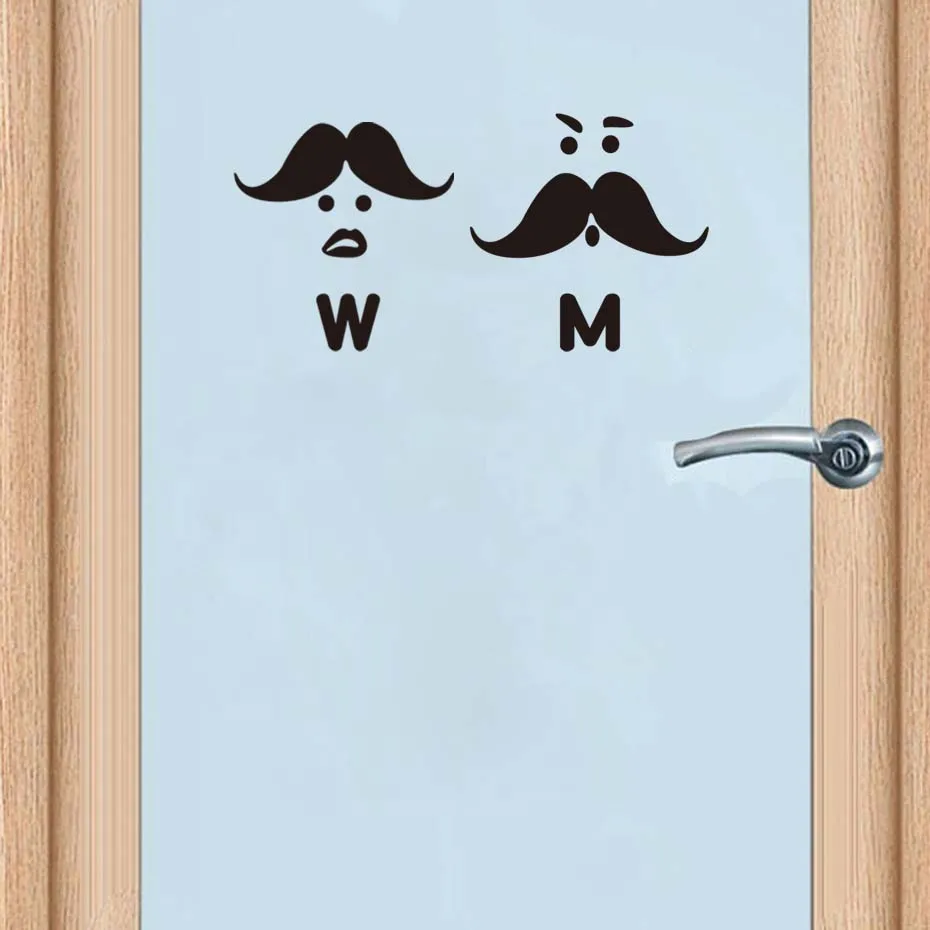 Men Women Sign Toilet Sticker WC Wall Decals Various Patterns Restroom Washroom For Shop Office Home Hotel Restaurant Decoration (1)