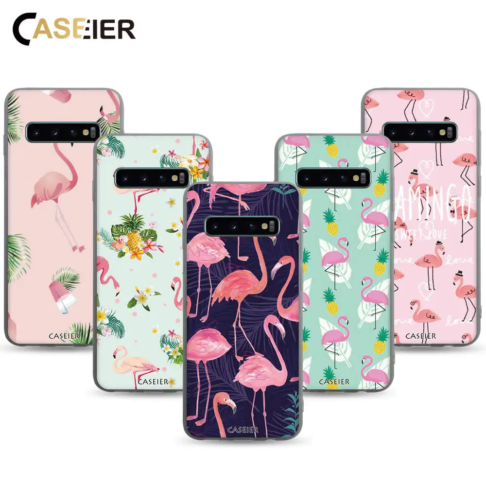 CASEIER Colorful Flamingo Case For Samsung Galaxy S10 S9 S8 Plus S10E Back Cover Note 8 9 J7 A8 A7 2018 Funda | Мобильные телефоны