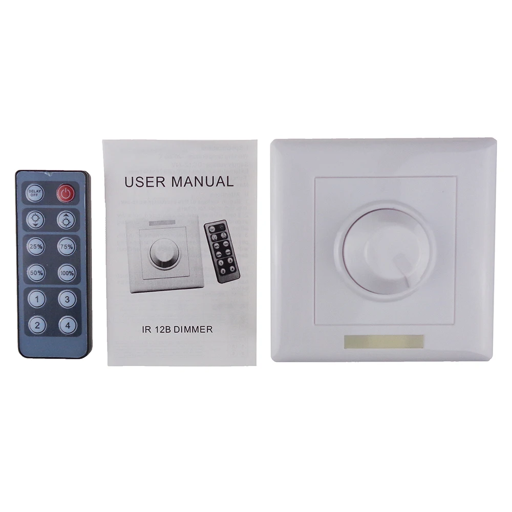 PWM IR Ściemniacz LED 12 V 24 V 8A Jasność Regulowana z 12 przycisk Bezprzewodowy Pilot Zdalnego Sterowania dla Taśmy Led przełącznik Ścienny 1 sztuk