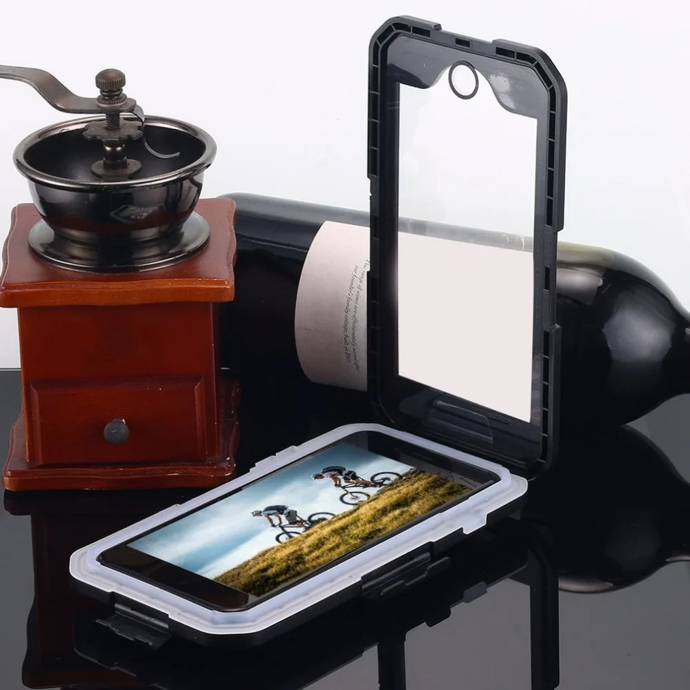 

10 Pcs Waterproof Black Outdoor Cycling Phone Support Phone Case Diving Case For iPhone 7/8