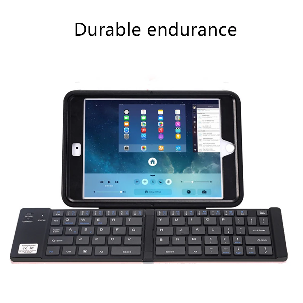 

HOT Black Portable Foldable Bluetooth Keyboard Compatible for iPhone X 8 7 6s Plus iPad Drop shipping