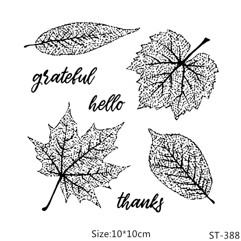 

AZSG Autumn sunset leaves Clear Stamps For DIY Scrapbooking/Card Making/Album Decorative Silicon Stamp Crafts
