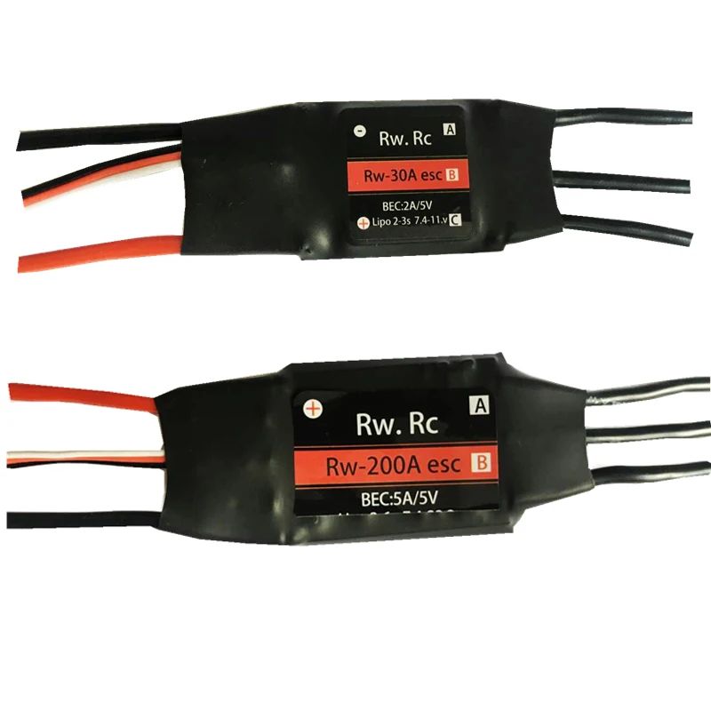 1 шт. RW. RC 2-6S 30A/50A/70A/125A/200A ESC 5 V/2A 5 V/5A UBEC Бесщеточный Регулятор скорости ESC для RC автомобиля лодки