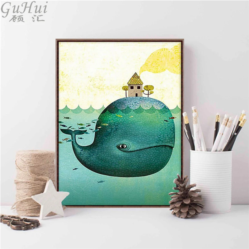 Cartoon-Animal-Bear-Fox-Rabbit-Minimalist-Art-Canvas-Poster-Painting-Print-Modern-Home-Kdhgdid-Room-Decor 