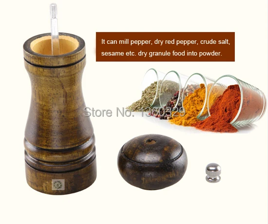 Cooking Tool Oak Pepper Salt Grinder Spice Temperos Shaker Cruet Galheteiro Barbecue kitchen Accessory