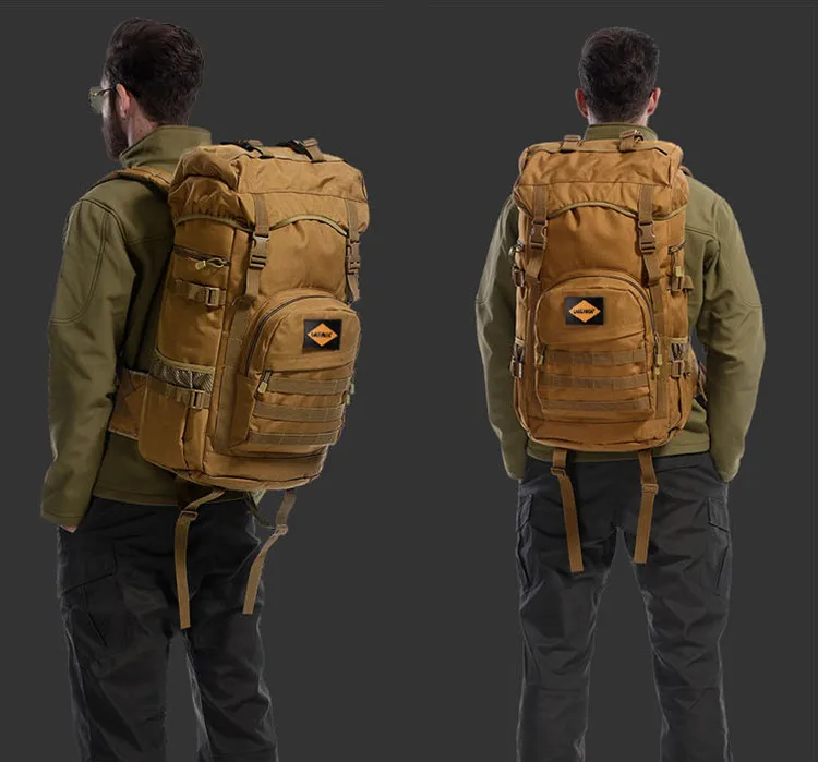 Mochila de Acampamento Viagem dos Homens 50l ao ar Livre Militar Tático Grande Capacidade Bolsas Montanhismo Bolsa Caminhadas Mochila Mod. 1257083 20 High Quality Esporte e Lazer