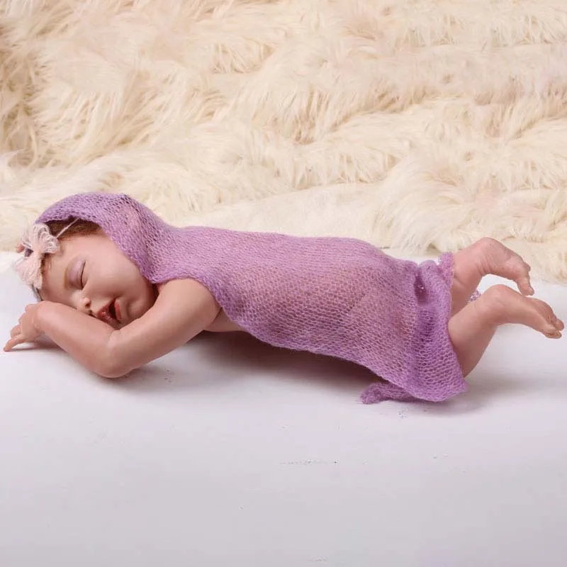 40*60 см Маленькие новорожденные фотографии реквизит одеяло обертывание s стрейч вязать обертывание младенческой фото обертывание s ткань аксессуары - Цвет: as picture